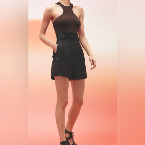 NWOT HERMES HIGH WAISTED SHORTS IN BLACK. 2023 collection. SIZE 36/US 4 - Picture 6 of 10